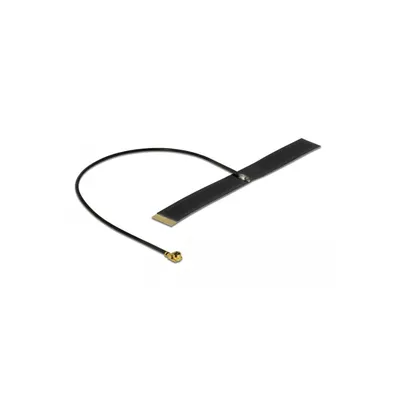 Produktbild von DeLOCK 12614, 0,38 dBi, 0.863 - 0.928 GHz, 50 Ohm, MHF, Schwarz, 0,15 m