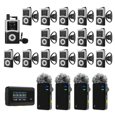 Produktbild von Retekess T130U-SVMic D4 Tour Guide System, kabellose Mikrofonsystem, 400m lange Distanz, lange Akkulaufzet,DSP-Rauschunterdrückung,für Reise Konferenz