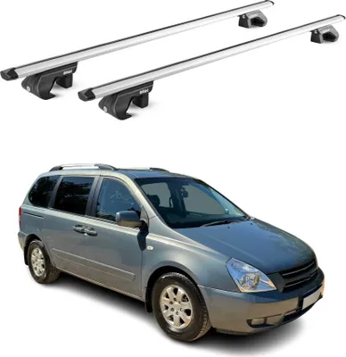 Produktbild von Dachträger Grundtäger für Kia Carnival 2005-2014 5 tür 90kg Alu Silber 2 tlg ABE