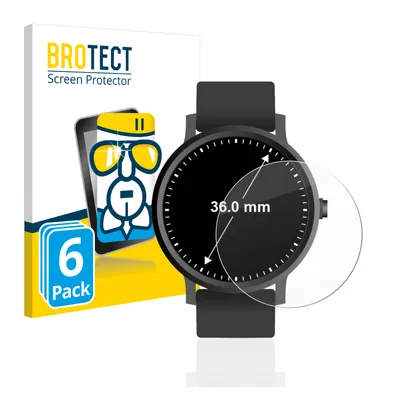 Produktbild von 6x BROTECT Schutzglas für Armbanduhren (Kreisrund, ø: 36 mm) Schutzfolie Panzer Folie Glas Display Schutz klar