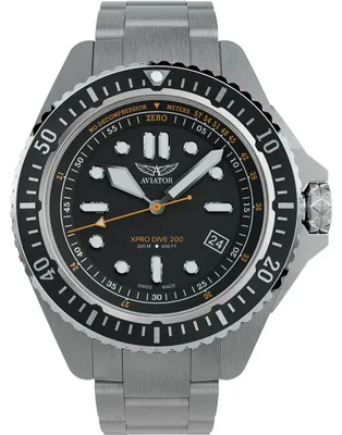 Productafbeelding van Uhr herenhorloge, zilverkleurig, model Aviator-V.1.42.0.371.5