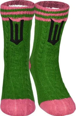 Produktbild von Wicked Hüttensocken - Strick Haussocken mit Sherpa Futter für Damen Kuschelsocken Flauschige Wintersocken warme Frauen Socken OneSize Rosa 38-43