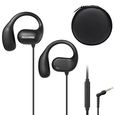Produktbild von Kabelgebundener Open-Ear-Kopfhörer mit Mikrofon mm-Klinke und Ohrbügel Black