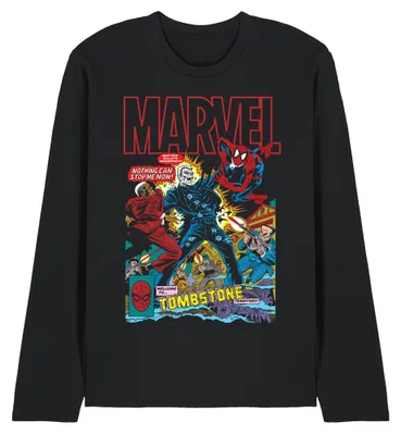 Produktbild von Marvel - "Retro" T-Shirt für Herren/Damen Uni, Langärmlig TV34574 (XL) (Schwarz)