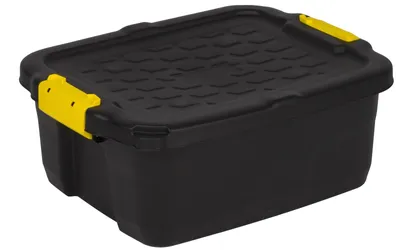 Produktbild von Kreher Transportbox 'TOUGH' mit 24 Liter Volumen in Schwarz