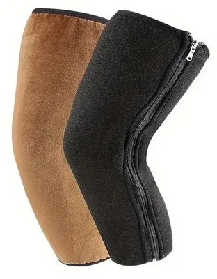 Image de Genouillères en polaire pour chiens, 2 épaisseurs, compactes, chaudes, avec boucle, 40 cm, pour chiens de 45 à 72 kg
