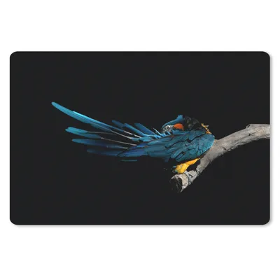 Produktbild von MuchoWow® Mauspad Mousepad Vogel - Federn - Zweig - Schwarz 27x18 cm - Mousepads - Maus Mat - Pad - Mausunterlage - Büroartikel - Desk Matten