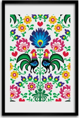 Produktbild von Bild - Bilderrahmen - 40 cm x 60 cm - MDF - Rahmen - Wandkunst - Ethnisches Muster