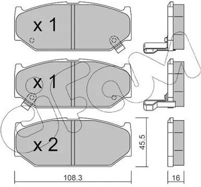 Produktbild von CIFAM Bremsbeläge Satz Vorne Bremsklötze für SUZUKI SWIFT III (MZ, EZ) 822-897-0