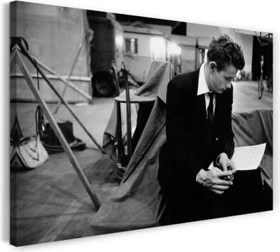 Produktbild von Leinwandbild (60x40cm): James Dean, echter Holz-Keilrahmen inkl. Aufhänger, handgefertigt in Deutschland