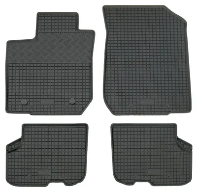 Gummifußmatten Set 4-teilig für Dacia Logan 2 + Sandero 2 (2012-), schwarz