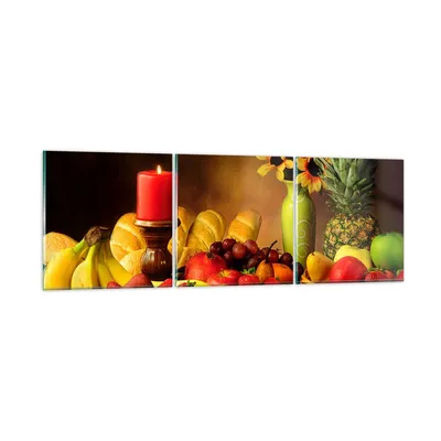 Produktbild von Bilder auf glas - Banane Korb Essen Früchte - 90x30cm - Glasbilder - Wandbilder - Kunstdruck - zum Aufhängen bereit - Wanddekoration aus Glas - Glas Bilder - Wandbild auf Glas - GCA90x30-0462
