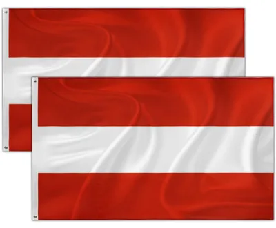 2 Italien-Flaggen 90x150 cm, Polyester, mit Metallringen
