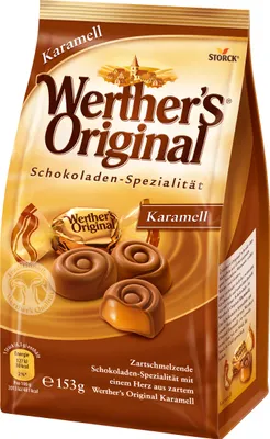 Obrázok produktu pre Werthers Original Karamelové čokoládové cukríky s náplňou 153g