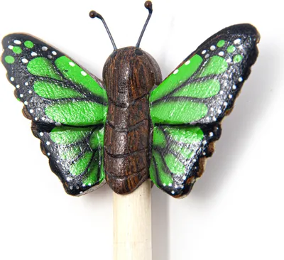 Produktbild von Holzbleistift - grüner Schmetterling