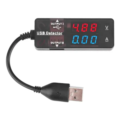 Obrázok produktu pre USB detektor, USB tester, USB voltmeter ampérmeter, USB merač napätia a prúdu, USB detektor s dvojitým displejom