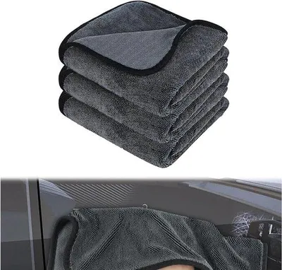 Produktbild von Microfaser-Trockenhandtücher für Auto und Dusche - Set von 3, ideal für Trockenresultat und Reinigung