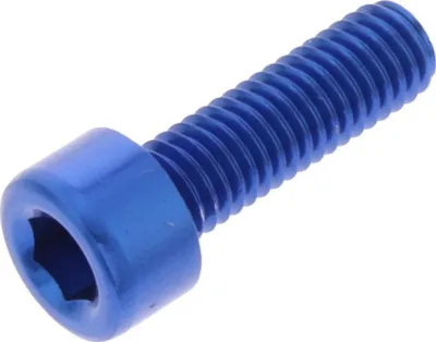 Produktbild von Zylinderschraube JMP Bolt M5x0,8mm 16mm Aluminium blau