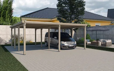 Produktbild von Doppelcarport 618 Gr.2 Trapezdach B x T x H 603 x 612 x 229