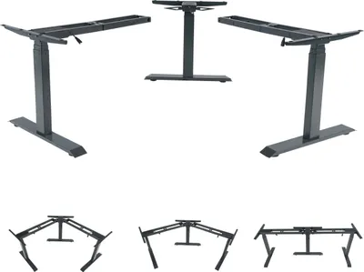 Produktbild von 3in1 Gestell HWC-D40, variables Tischgestell, elektrisch höhenverstellbar Memory 47kg  anthrazit-grau