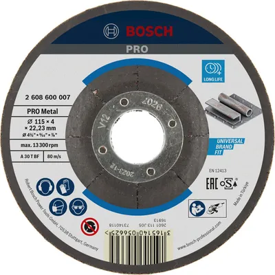 Image de Disque abrasif PRO Metal Bosch,115x4x22.2