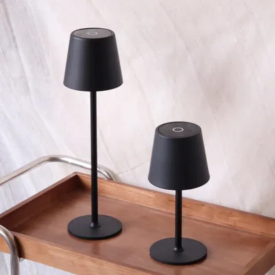 Immagine prodotto di Lampada da tavolo a LED, con batteria integrata, senza fili, controllo touch, dimmerabile, con temperatura di colore regolabile a 3000 K, 4000 K e 6500 K