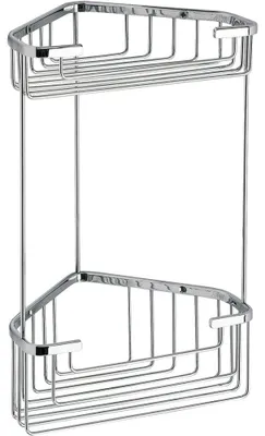 Immagine prodotto di Angoliera doccia in filo 2 ripiani acciaio inox 20x15x27 cm