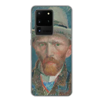 Produktbild von MuchoWow® Handyhülle Schutzhülle Hülle für Samsung Galaxy S20 Ultra Selbstporträt 1887 - Gemälde von Vincent van Gogh Silikon Softcase Handy Hülle - Karteninhaber