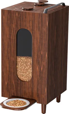 Produktbild von Trockenfutterspender Braun 20L Katze Hund Futterspender Futterautomat Schale 10197