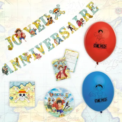One Piece Party-Set: Teller, Servietten, Ballons & Girlande