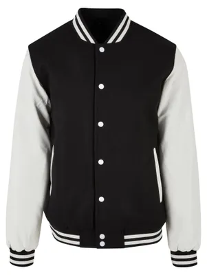 Produktbild von Build Your Brand - "Old School College" Varsity-Jacke (US-College-Stil) für Herren/Damen Uni LT2509 (XS) (Schwarz/Weiß)