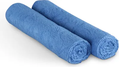 Produktbild von Mikrofaser Reinigungstücher im Set Putztücher 65cm x 45cm für alle Flächen, etc. mit moderner Hochtief-Struktur - ( 4er Pack ) Blau