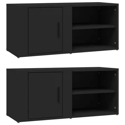 Obrázek produktu pro TV skříňky 2 ks černé 80 x 31,5 x 36 cm kompozitní dřevo