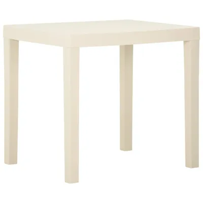 Image de Table de jardin Blanc 79x65x72 cm Plastique