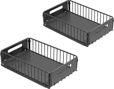 Image de Étagère de rangement, modèle coulissant, organisation à deux niveaux, S+S, 2 pièces-b