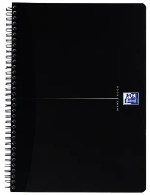 Produktbild von Oxford Essentials - Muster - Schwarz - A4+ - 70 Blätter - 90 g/m² - Kariertes Papier