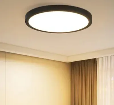 Produktbild von ZMH LED Deckenleuchte Schwarz Deckenlampe Flach 8W 3000K Warmweiß 17cm Klein Deckenbeleuchtung für  Küche Flur