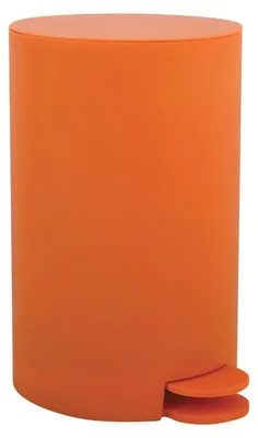 Image de MSV Cosmétique "Osaki" Poubelle à pédale Poubelle - 3 litres - avec seau intérieur amovible - Orange