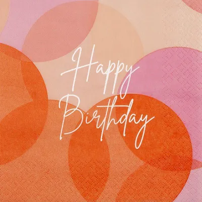 Produktbild von Servietten 33x33 cm - Birthday orange