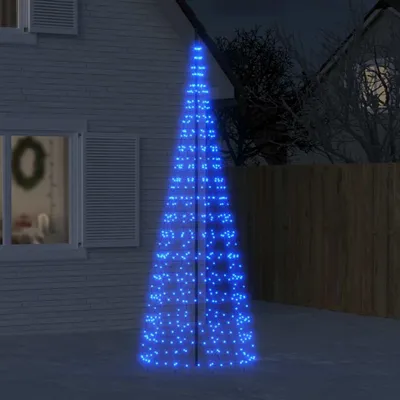 Image de vidaXL Sapin de Noël à LED pour mât de drapeau 550 LED bleu 300 cm