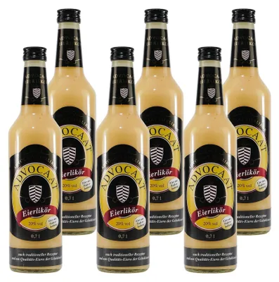Produktbild von Advocaat Eierlikör 20% Schwarz (6 x 0,7L)