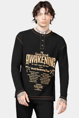 Produktbild von Killstar Langarmshirt Herren Otherworlds Henley Top schwarz L