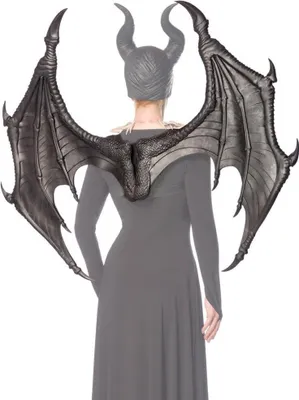 Produktbild von Drache Kostüm Gummiflügel schwarz - für Fasching