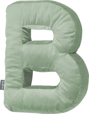 Produktbild von Dekoratives Kissen Buchstabe B Olive