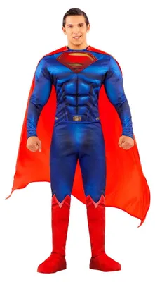 Produktbild von Superman-Kostüm, Superman-Anzug, Superhelden-Kostüm – Für Erwachsene – Blau – Halloween und Karneval