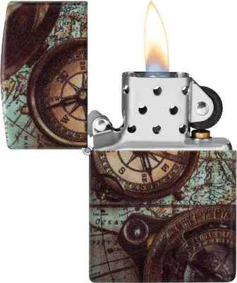 Immagine prodotto di Accendino Zippo Pirate Ship 540° Color Image bianco opaco antivento a benzina