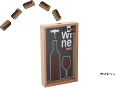 Produktbild von Korkenbox zur Sammlung von Weinkorken für Küche und Bar, 35x21x5 cm