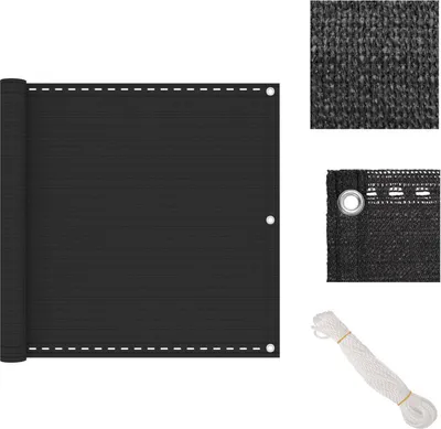 Obrázek produktu pro vidaXL Balkonová zástěna HDPE 90x400 cm antracitová - Slunečníky a sluneční clony