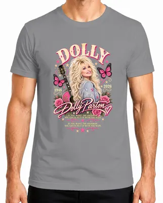 Produktbild von Dolly Parton In Loving Memory 1946 2026 Country Musik Legende RIP Herren T-Shirt, Grau, 3XL