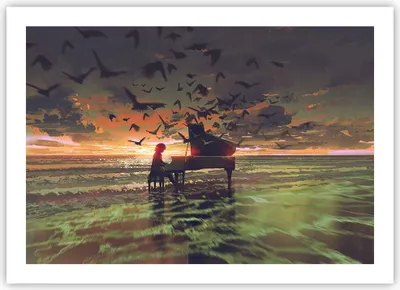 Produktbild von Poster - Poster ohne Rahmen - Klaviermusik - 70x50 cm - Wand Bild - Wanddeko - Wandbilder - Kunstposter - Wandposter - Bilder - Kunstdruck - Wanddekoration - Wandbild - P2XAA70x50-3911